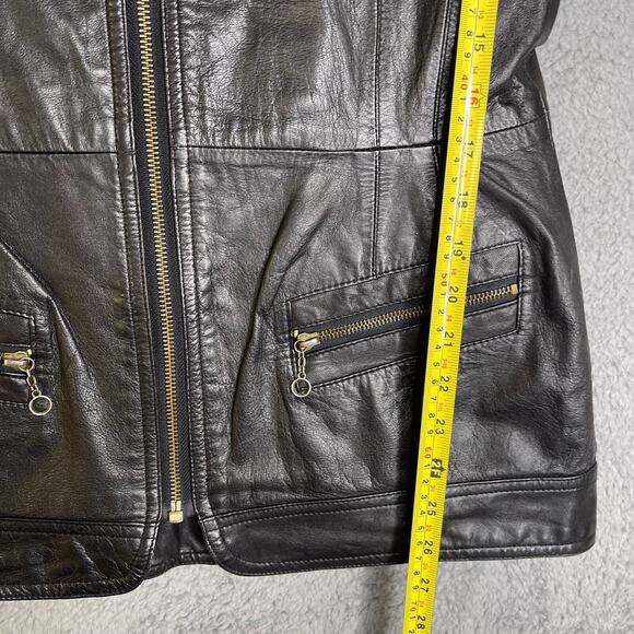 Vintage Leather Vest Womens Medium BB DAKOTA by BP NORDSTROM Black - Picture 5 of 16